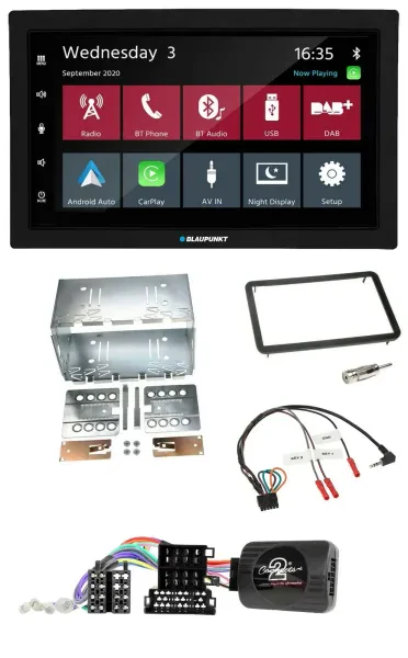 Blaupunkt 2DIN Lenkrad USB Bluetooth DAB Autoradio für Alfa Romeo 159 Brera Spid