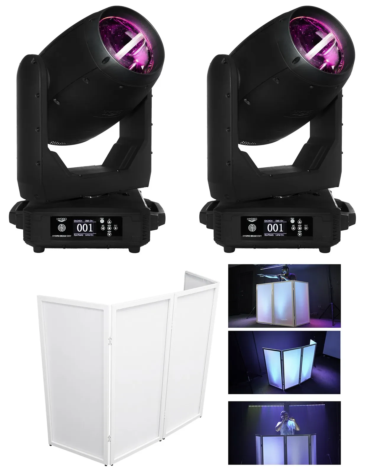 Прожектор American DJ Hydro Beam CMY IP65 (набор, 2 шт.) с Aria X2 Wireless DMX, с фасадом