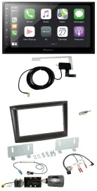 Автомагнитола Pioneer 2DIN Bluetooth DAB для Fiat Doblo (с 2015), черная