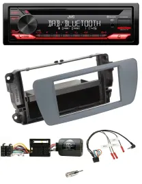 Автомагнитола для Seat Ibiza JVC CD DAB USB Bluetooth, серый Conemara