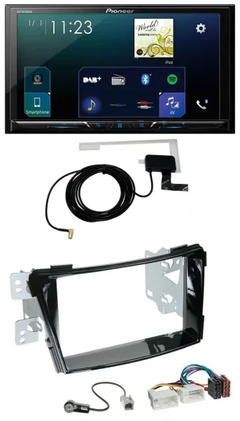 Pioneer 2DIN DAB USB MP3 Bluetooth Autoradio für Hyundai i40 VF ab 11 Klavierlac