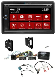 Blaupunkt Lenkrad DAB TMC 2DIN USB Bluetooth Navigation für Chrysler Dodge Jeep