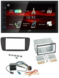JVC USB Bluetooth MP3 DAB 2DIN Autoradio für Seat Ibiza ab 08 azabacheschwarz