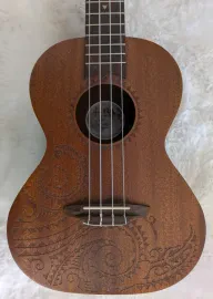 Luna Guitars Luna UKE TTN MAH Acoustic Tenor Tattoo Mahogany Ukulele with gig bag