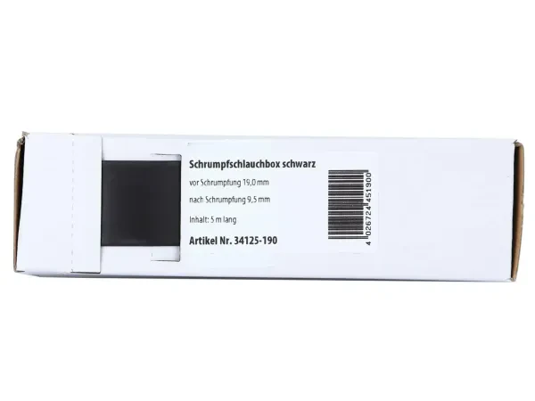 ACV Schrumpfschlauch schwarz Durchmesser: 19,0 mm/ Länge: 5 m 34125-190