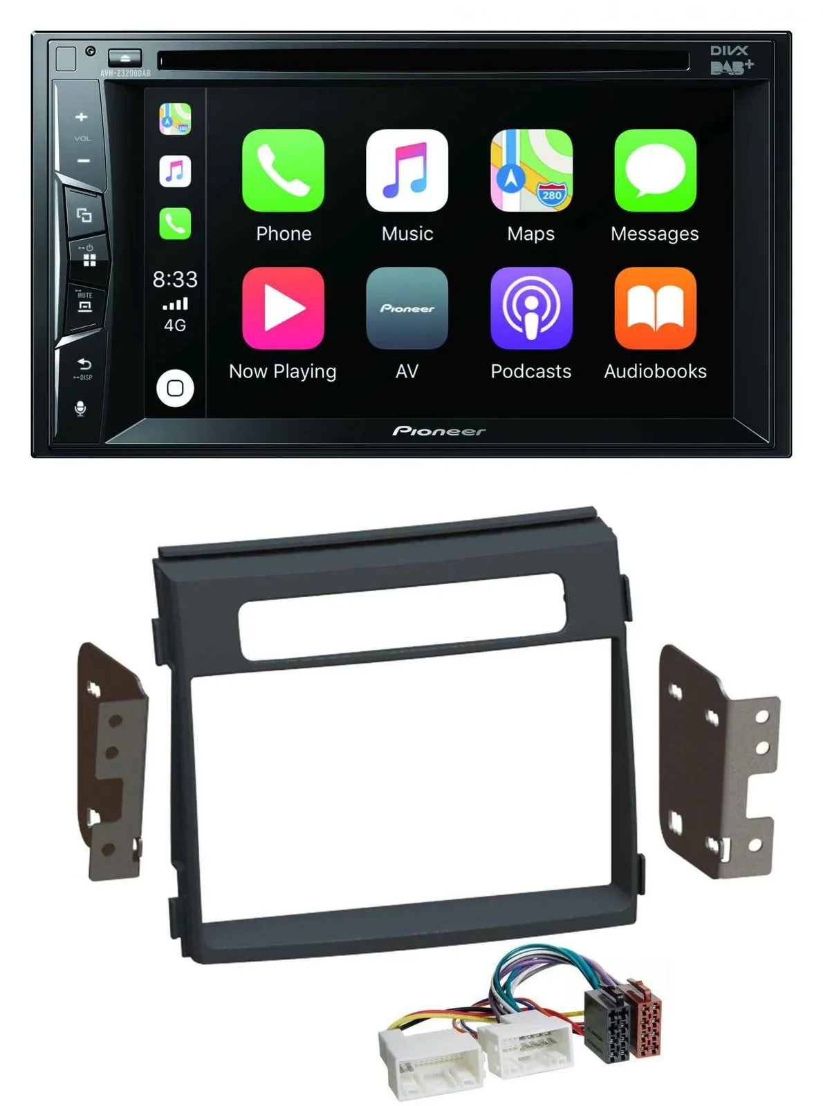 Pioneer MP3 USB DVD Bluetooth DAB 2DIN Autoradio für Kia Soul AM Facelift 11-14
