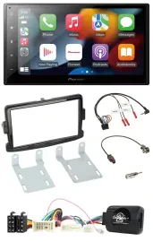 Автомагнитола для Dacia (с 2012) Pioneer 2DIN, DAB, Bluetooth, USB, поддержка управления с руля, цвет черный (piano black)