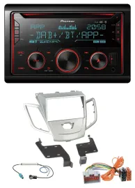Pioneer 2DIN DAB MP3 Bluetooth USB CD Autoradio für Ford Fiesta 08-10 silber