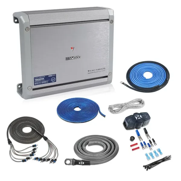 Kenwood KAC-M8005 | 1600W 5-channel Marine Amplifier w/ Amp Kit