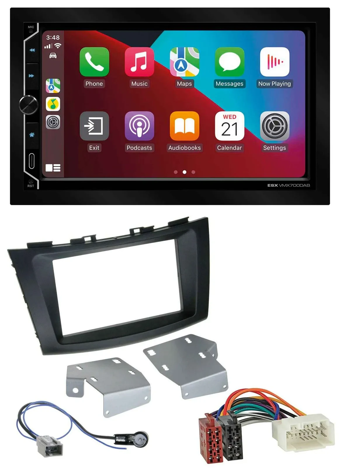 ESX 2DIN DAB USB MP3 Bluetooth Autoradio für Suzuki Swift (ab 2010)