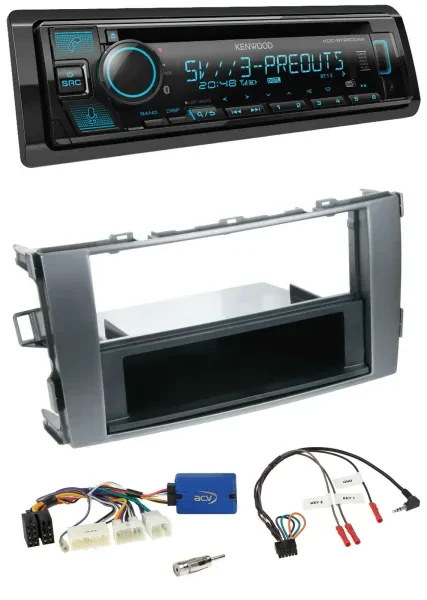 Kenwood Bluetooth USB CD Lenkrad DAB Autoradio für Toyota Auris 2011-2012 anthra