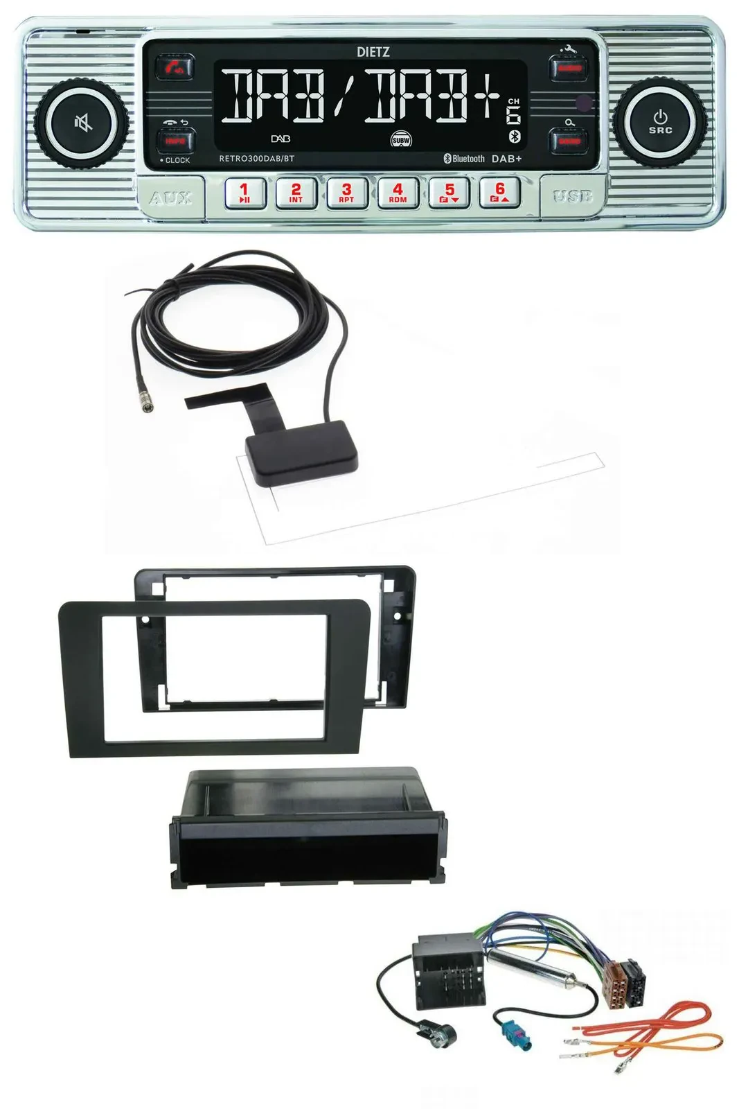 Dietz Bluetooth USB MP3 DAB Autoradio für Audi A3 8P 03-12 Symphony Quadlock