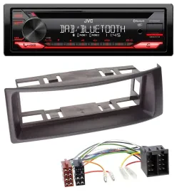 JVC CD DAB USB Bluetooth MP3 Autoradio für Renault Megane Scenic bis 03 schwarz