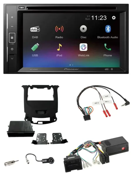 Pioneer Bluetooth Lenkrad USB 2DIN DAB DVD Autoradio für Chevrolet Cruze ab 2016