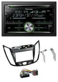 Автомагнитола для Ford C-Max/Kuga Pioneer 2DIN, Bluetooth, DAB, USB, CD, MP3, черный глянец