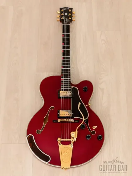 Электрогитара полуакустическая Gibson Chet Atkins Country Gentleman Cherry w/ Bigsby & Case, Yamano 1989