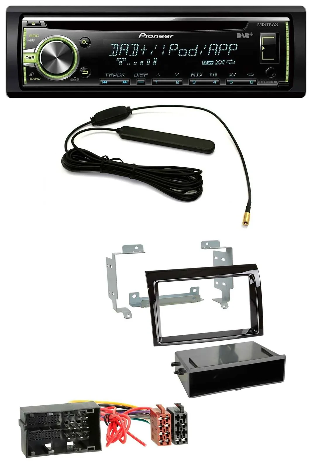 Автомагнитола для Citroen Jumper, Fiat Ducato (2014–2021) Pioneer CD/USB/DAB/AUX MP3, черный (piano black)