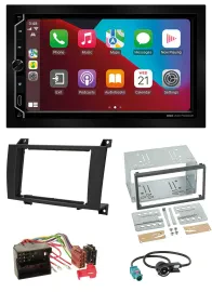 ESX 2DIN DAB USB MP3 Bluetooth Autoradio für Mercedes SLK R171 2004-2011