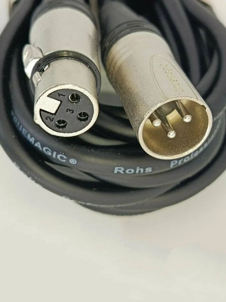 True magic TMH003/3M Кабель микрофонный HD XLR male - XLR female, 3м, 7мм, черный