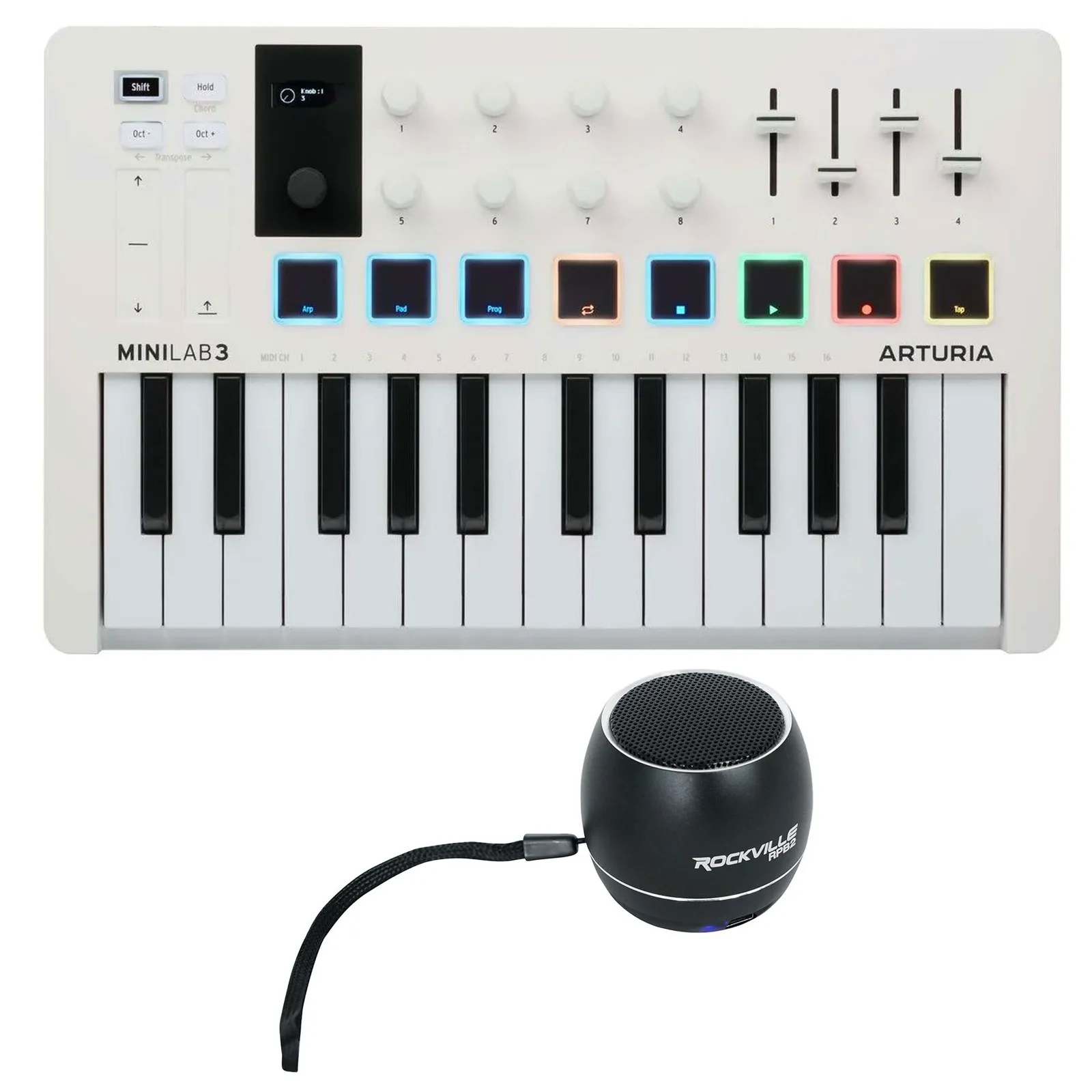 Arturia Minilab 3 25-Key USB MIDI Keyboard Controller+Portable Bluetooth Speaker