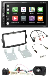 Pioneer USB Lenkrad DAB 2DIN Bluetooth Autoradio für Dacia Sandero ab 13 piano-s