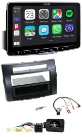Автомагнитола для Toyota Corolla Verso 2004–2007 Alpine Bluetooth, USB, DAB, чёрная