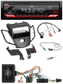 JVC Bluetooth USB DAB Lenkrad Autoradio für Ford Fiesta 10-13 ohne Display schwa
