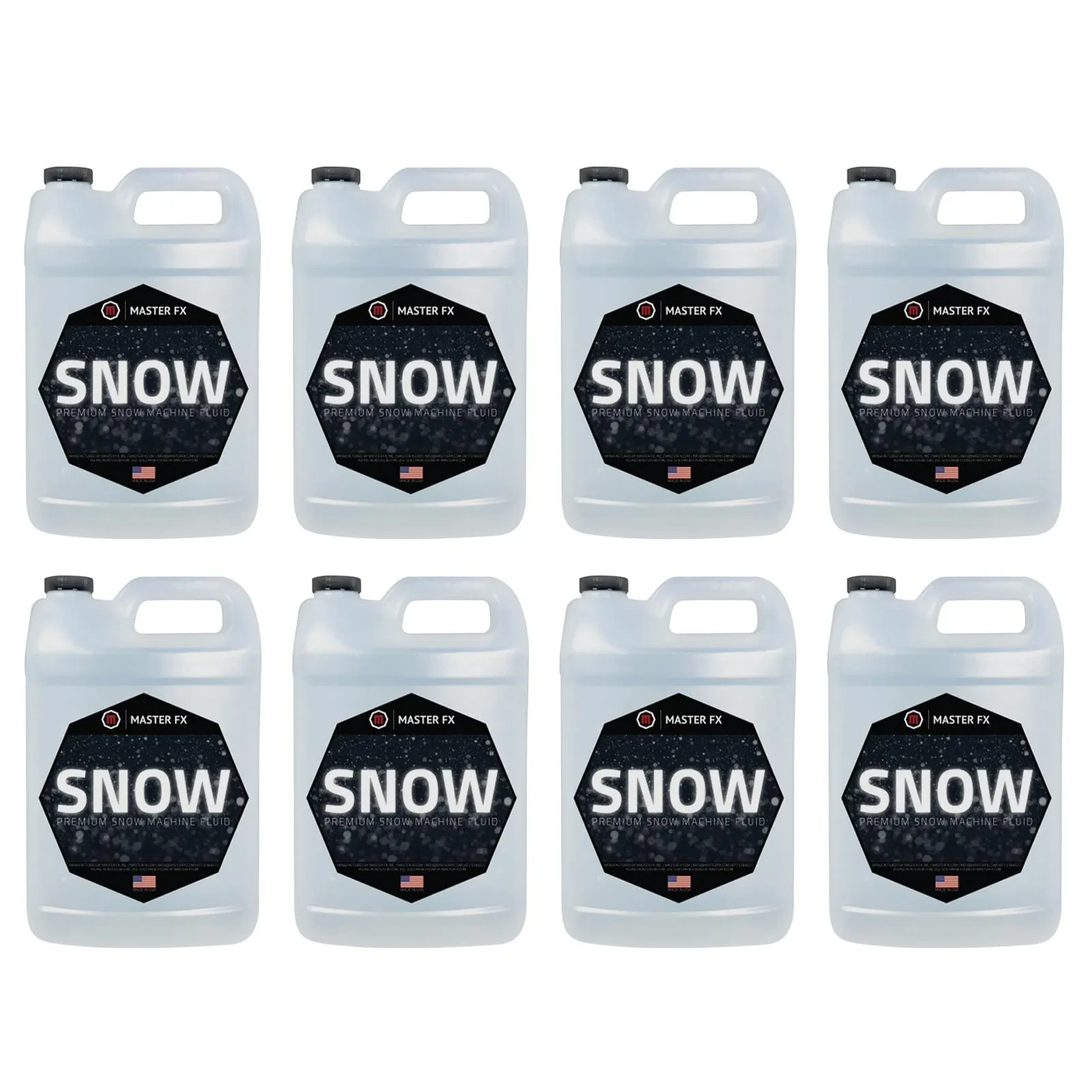 Master FX Blizzard In a Bottle Snow Machine Flake Fluid Juice Gallon Refill 8PK