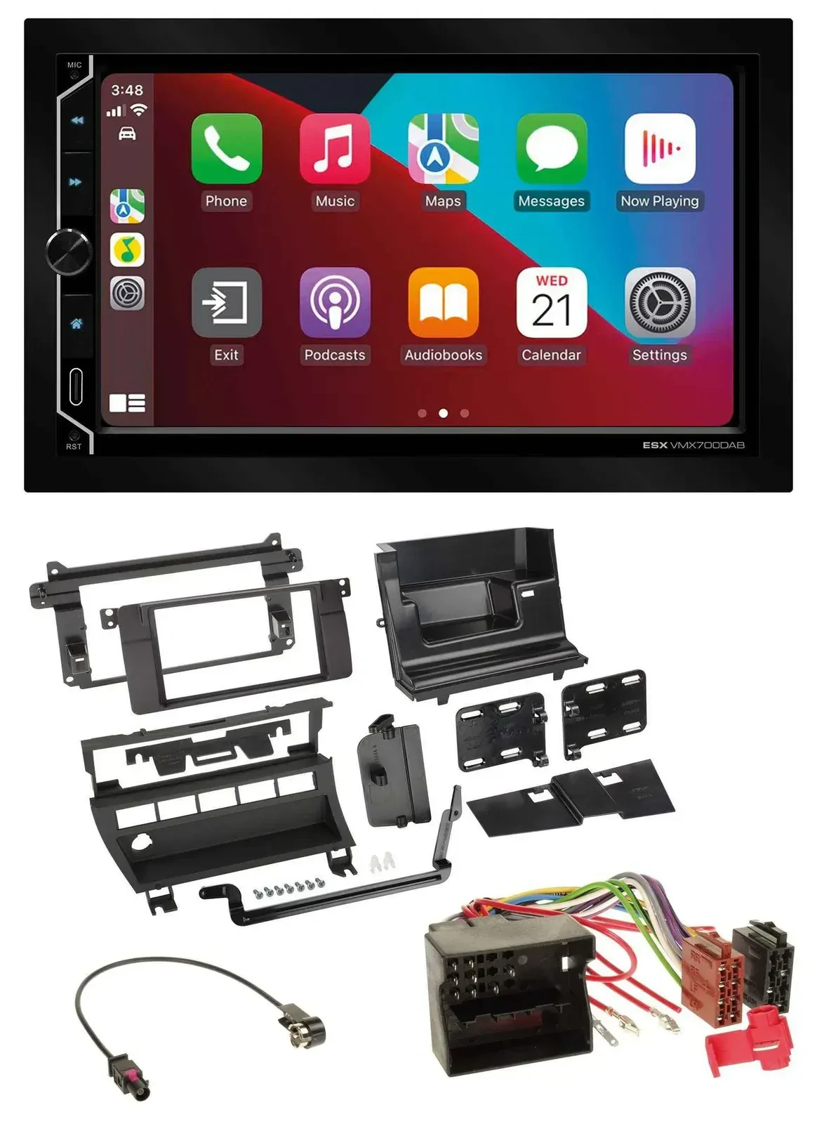 Автомагнитола для BMW 3 Series 2002–2006 ESX 2-DIN, DAB, USB, MP3, Bluetooth