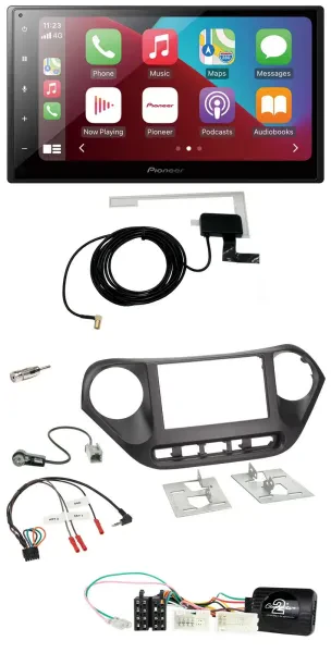 Pioneer USB Bluetooth DAB Lenkrad 2DIN Autoradio für Hyundai i10 ab 2014