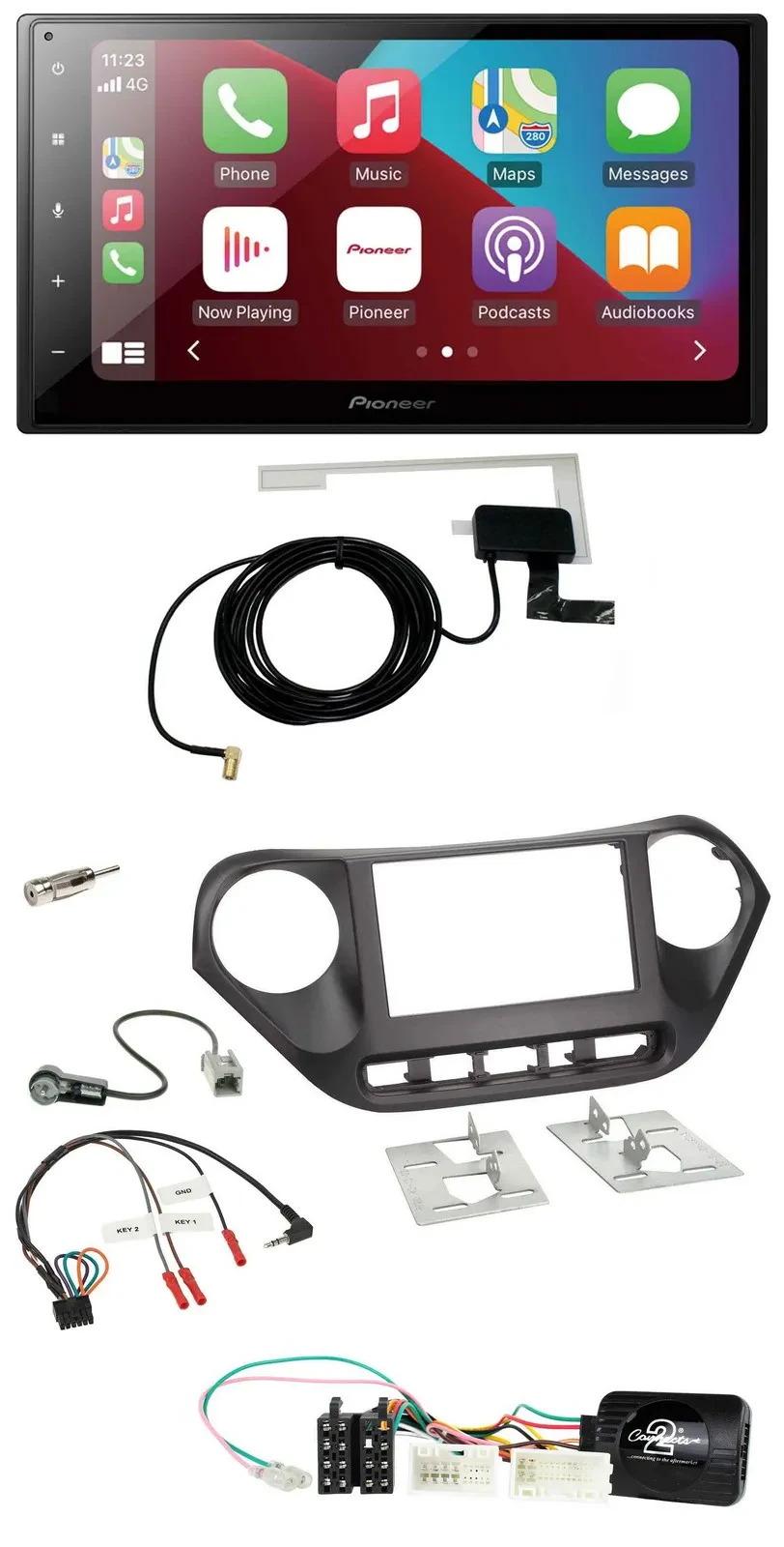 Автомагнитола Pioneer 2DIN USB Bluetooth DAB для Hyundai i10 (с 2014)