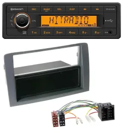 Continental 1DIN USB AUX MP3 Autoradio für Fiat Idea (350, 03-11) - grau