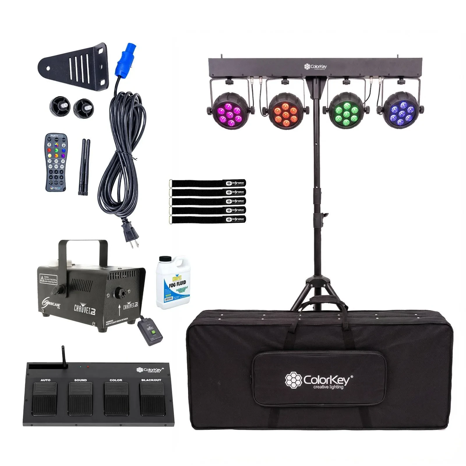 ColorKey CKU-3080 PartyBar Mobile 500 Light Bar with Fog Machine