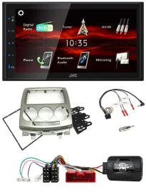 JVC USB Bluetooth Lenkrad DAB 2DIN Autoradio für Mazda 5 CR 2005-2010 silber