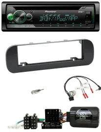 Автомагнитола Pioneer CD, USB, MP3, DAB, для Fiat Panda 2012–2020, черная