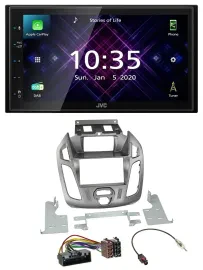 JVC DAB 2DIN MP3 Bluetooth USB Autoradio für Ford Transit 12-18 Display Connect