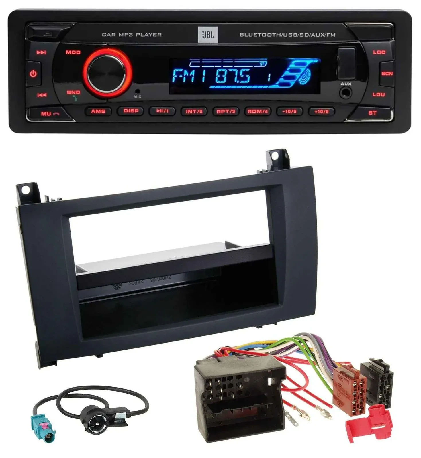 JBL AUX MP3 USB Bluetooth SD Autoradio für Mercedes SLK (R171, 2004-2011)