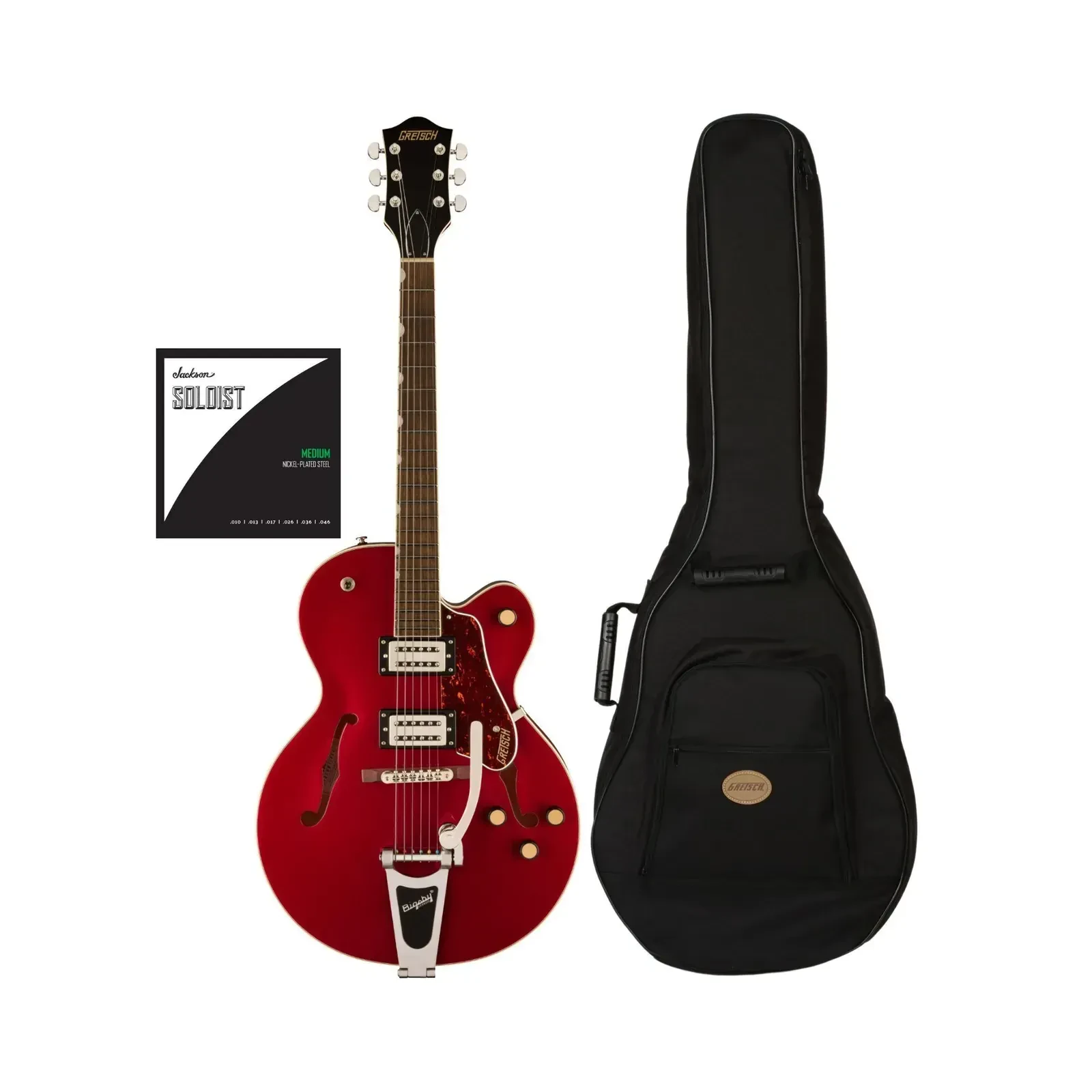 Gretsch G2420T Streamliner Fully Hollow Electric Guitar Brandywine Bundle