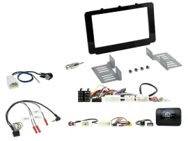 Установочный комплект для автомагнитолы Caraudio24 2-DIN для Toyota Hilux (2016–2020), с адаптером управления на руле, USB