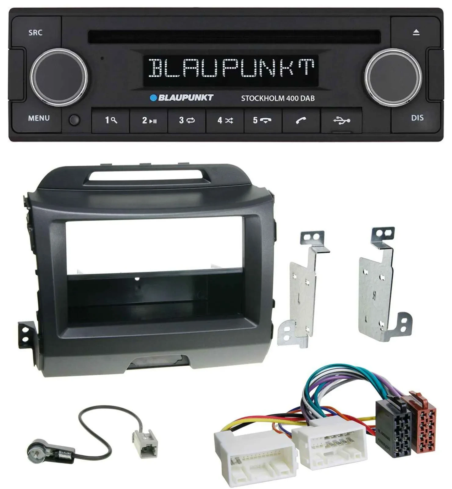Blaupunkt MP3 Bluetooth DAB CD USB Autoradio für Kia Sportage 3 SL 10-15 schwarz