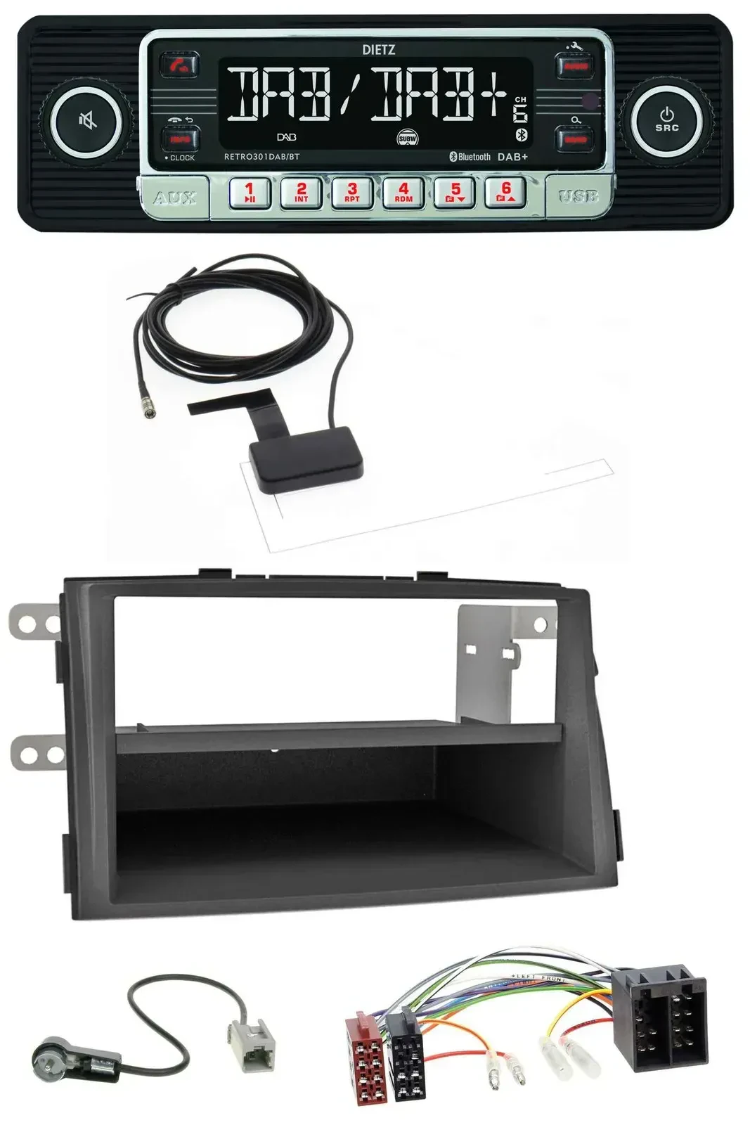 Dietz DAB Bluetooth USB MP3 Autoradio für Kia Sorento II (XM, 2009-2012)