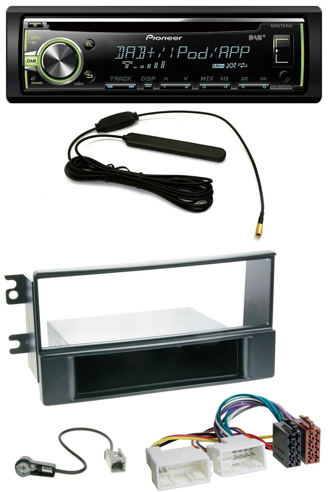 Pioneer MP3 USB CD DAB AUX Autoradio für Kia Sportage II 08-10 neue Verkabelung