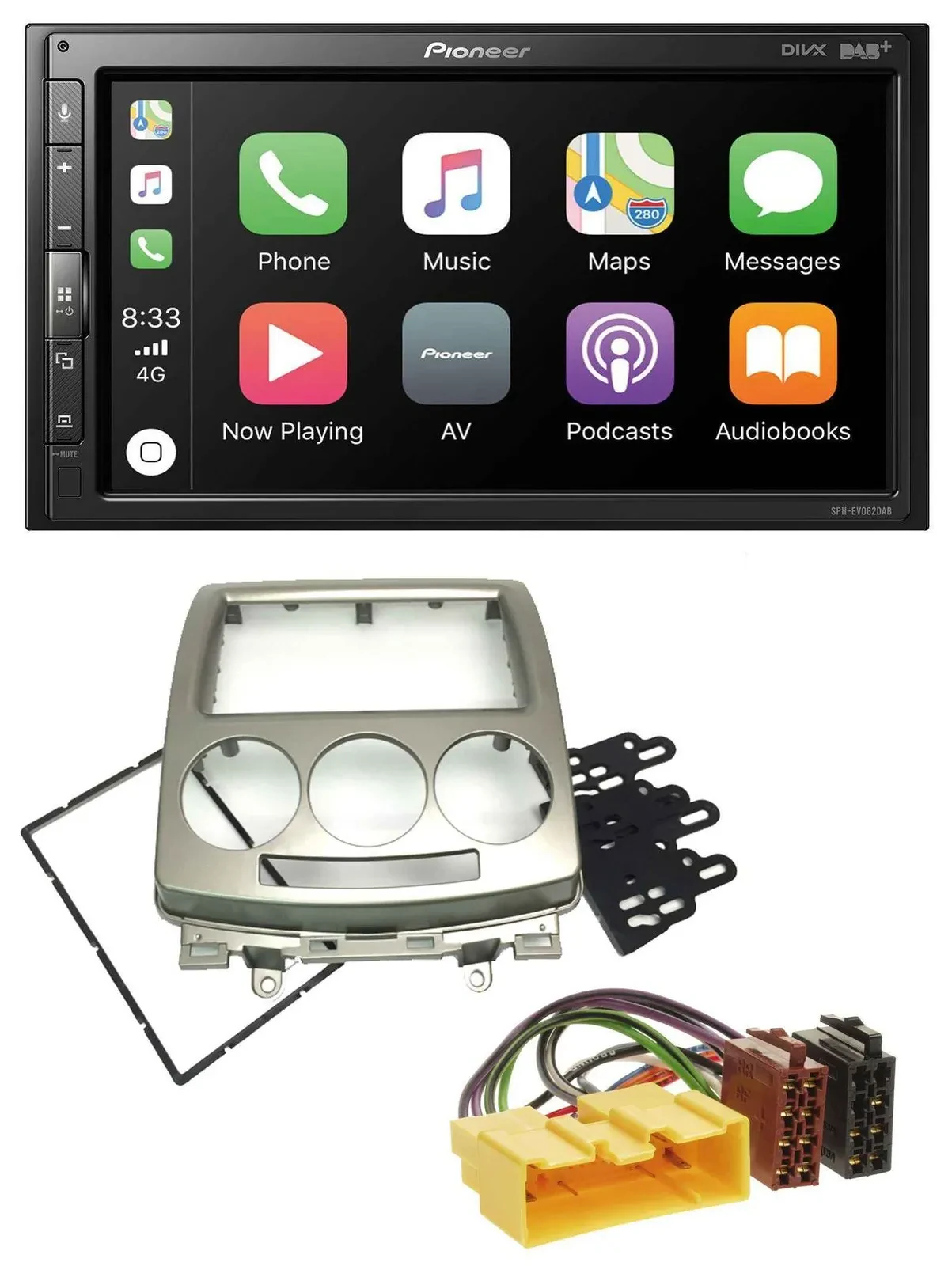 Pioneer USB MP3 DAB 2DIN Bluetooth Autoradio für Mazda 5 (CR, 2005-2010)