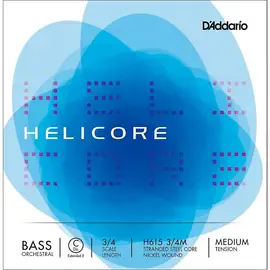Струны для контрабаса D'Addario Helicore Orchestral Series Double Bass C (Extended E String 3/4 Med