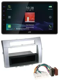 Автомагнитола для Toyota Corolla Verso 2004–2009 JVC DAB, MP3, Bluetooth, USB, серебристая