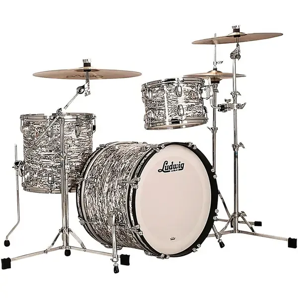 Ударная установка акустическая Ludwig Classic Maple 3-Piece Downbeat Shell Pack 20 in. Bass Drum  White Abalone