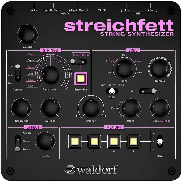 Цифровой студийный синтезатор Waldorf Streichfett String