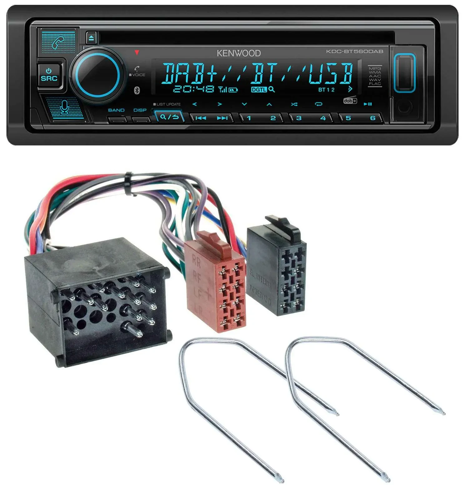 Автомагнитола для BMW 3 Series E30/E36 (1987–2000), 5 Series E34 (с 1988) Kenwood Bluetooth DAB CD MP3 USB