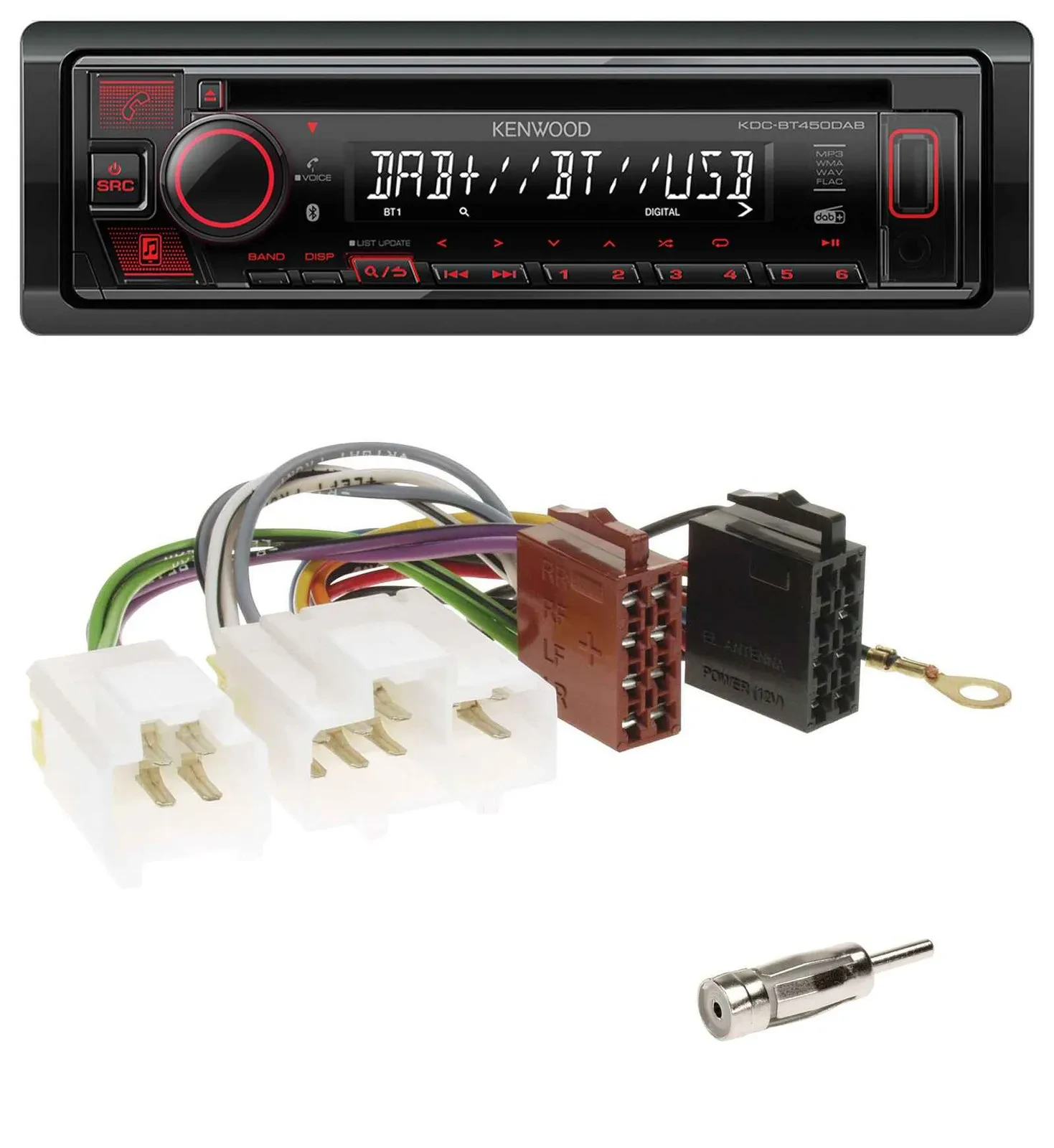 Kenwood MP3 CD USB Bluetooth DAB Autoradio für Nissan Almera N15 (1995-2000)