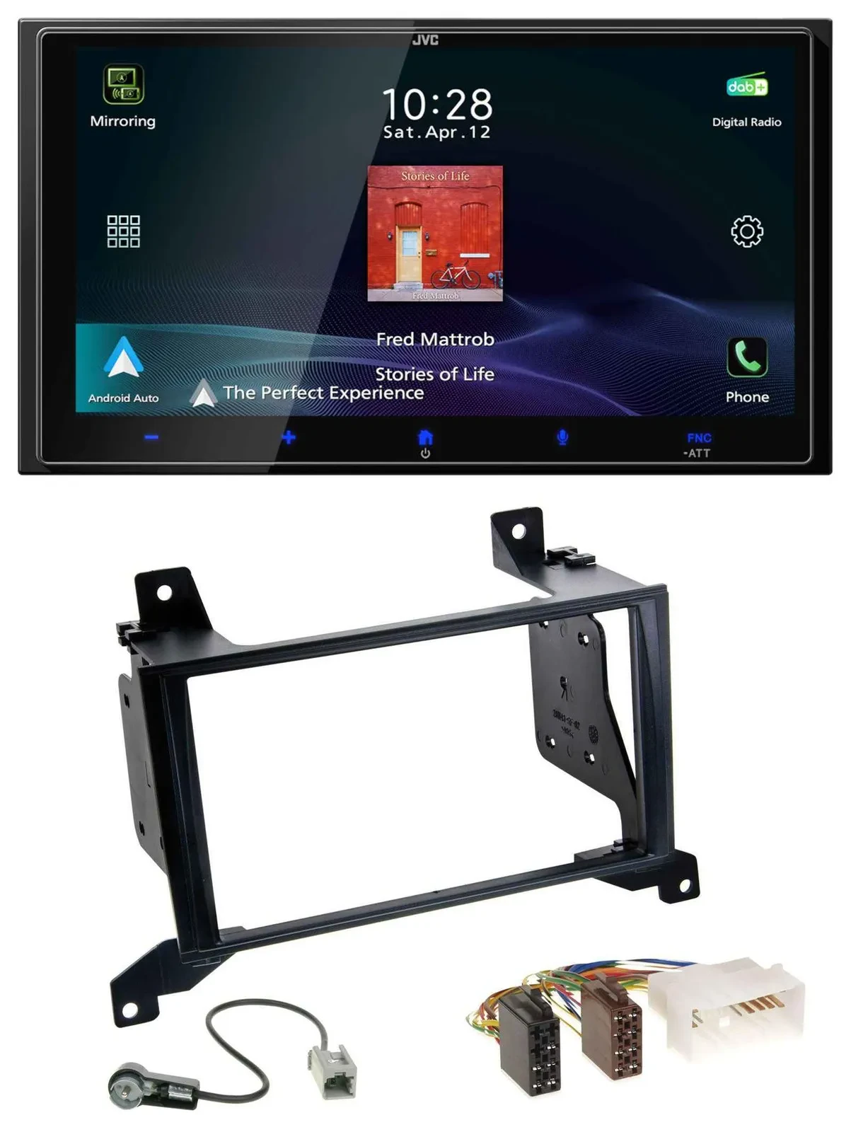 JVC USB Bluetooth 2DIN DAB MP3 Autoradio für Hyundai Santa Fe CM 09-12